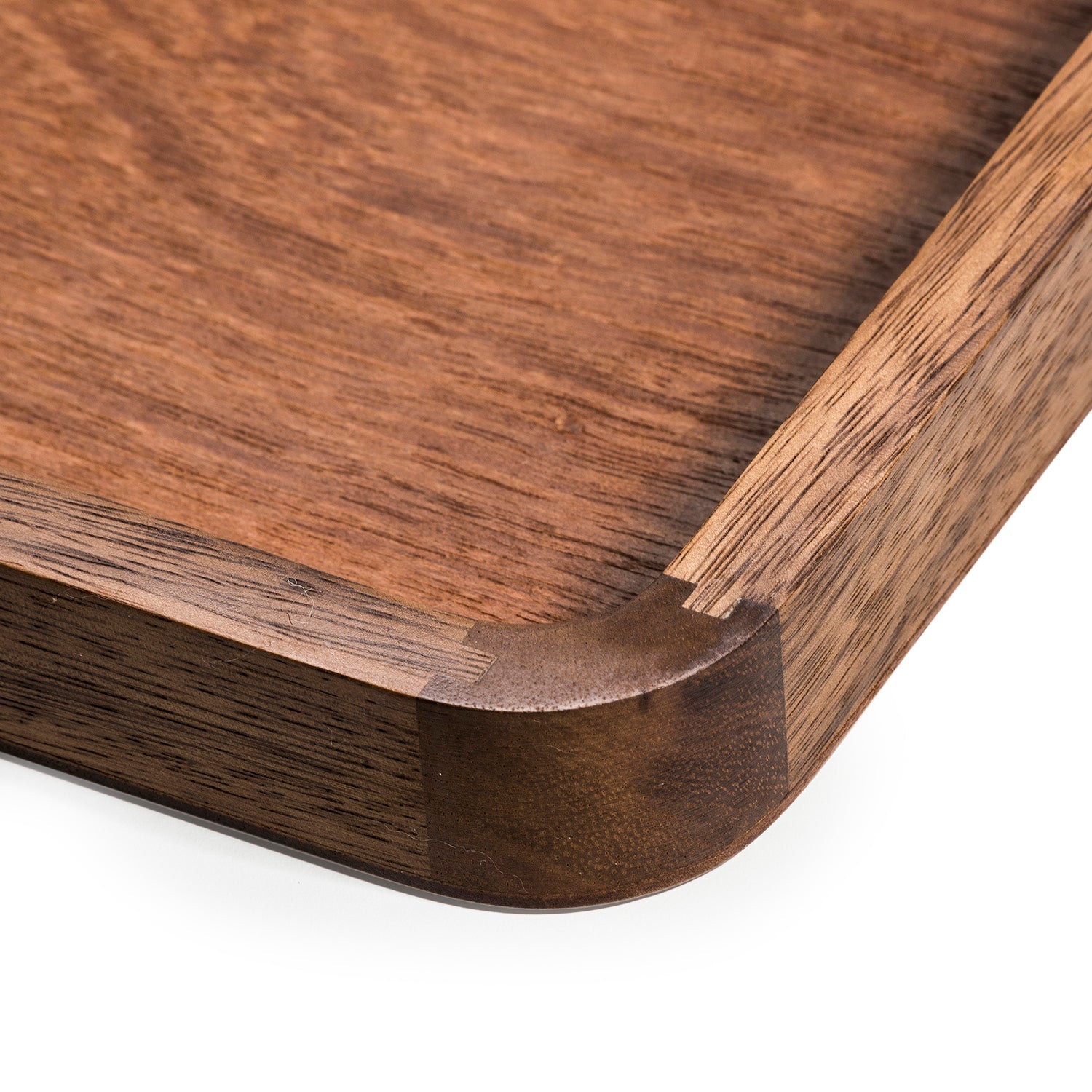 Kalmar Home Mesa Serving Tray with wooden handles and a rectangular design, perfect for serving food and beverages.