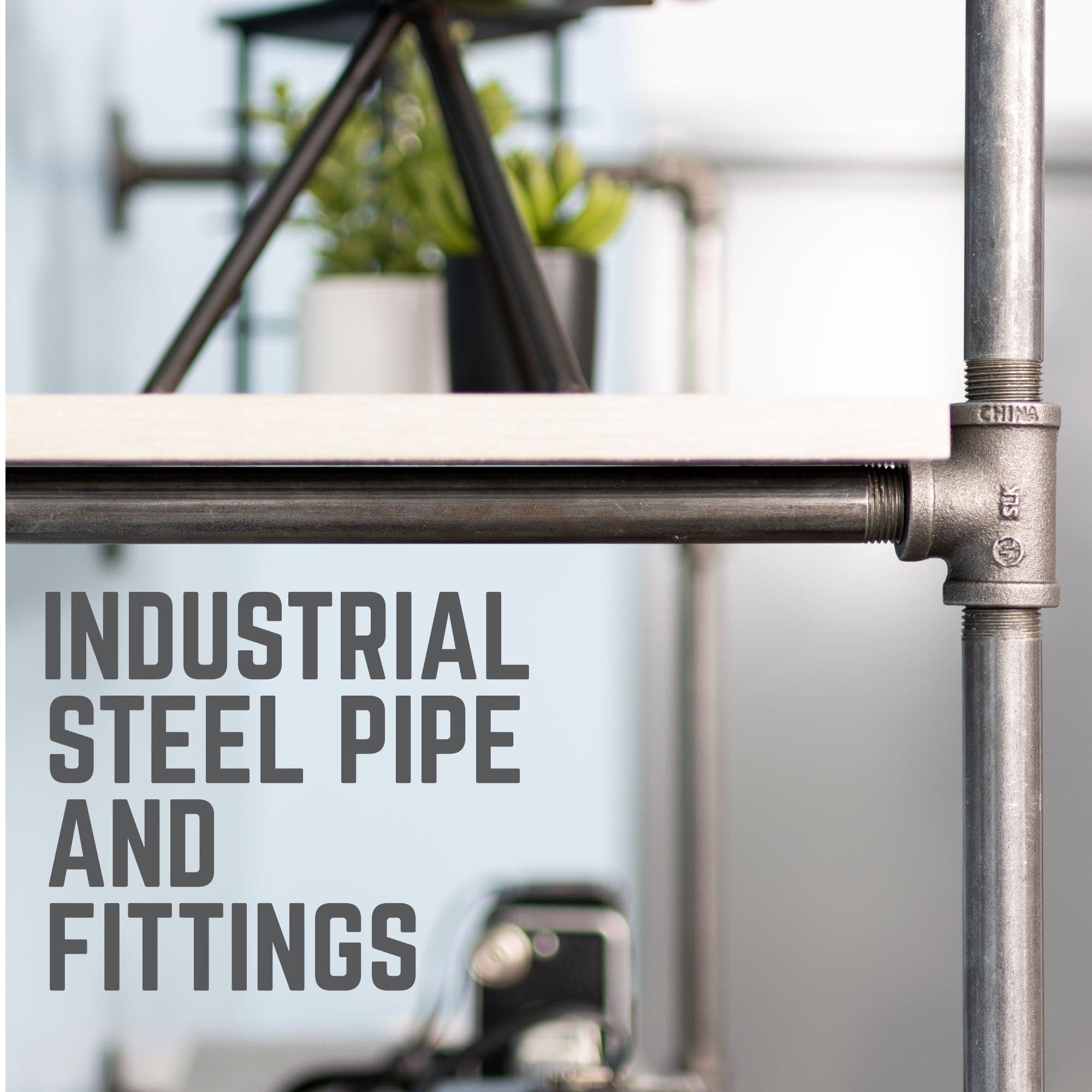 Two-tier wall-mounted shelf brackets by Pipe Decor, sturdy metal design with a sleek finish for modern home storage.