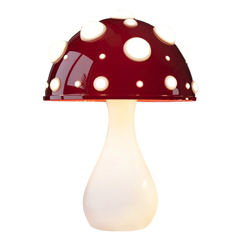 V.I.P Digital Presence mushroom-shaped decorative desk lamp with dimming feature, ideal for bedroom headboards and student dorms.