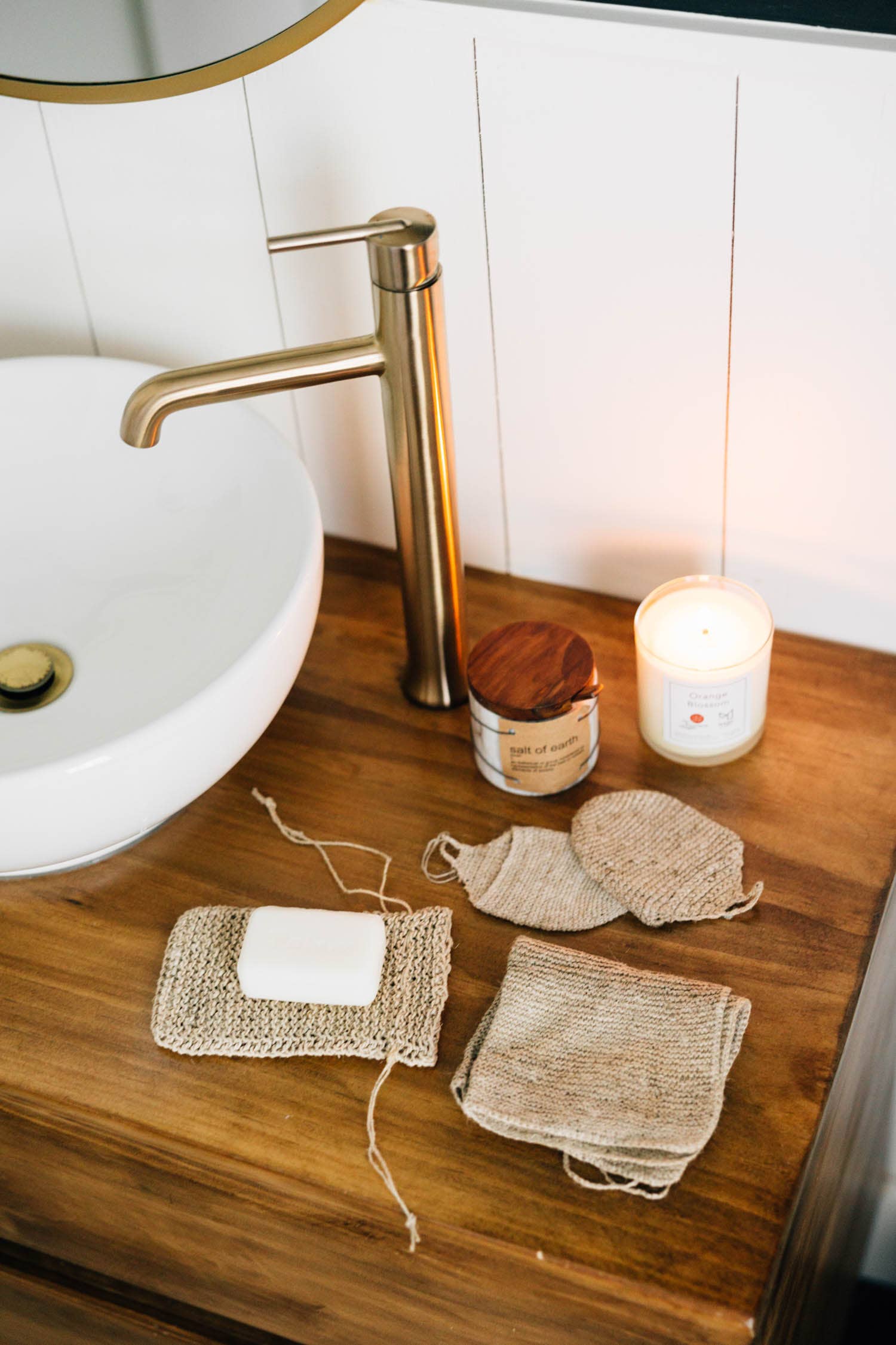 Natural hemp washcloth by The Purple Ostrich, soft and eco-friendly bath accessory for gentle skincare and cleansing.