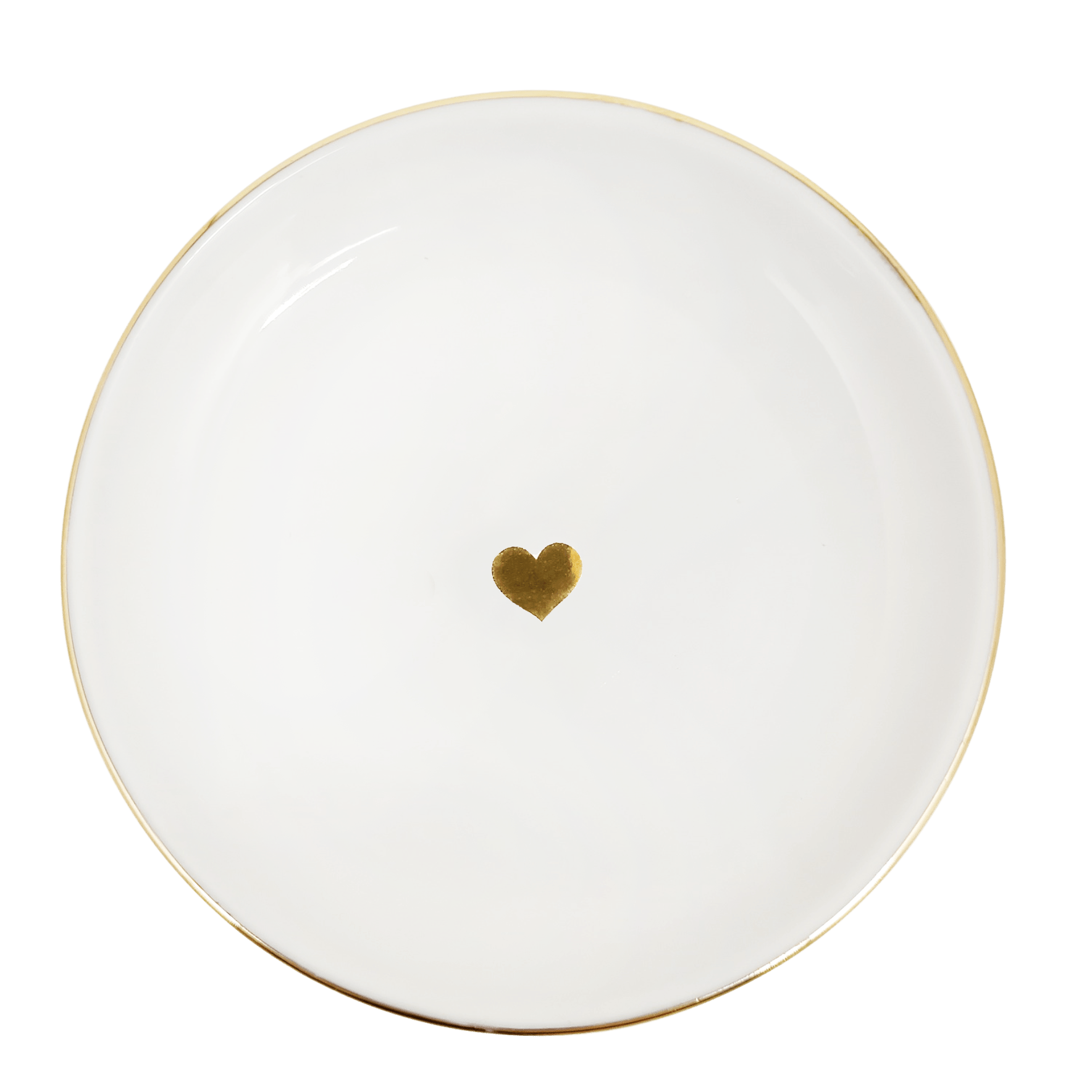 Gold heart-shaped jewelry dish by Sweet Water Decor, decorative jewelry storage tray with a shiny metallic finish.