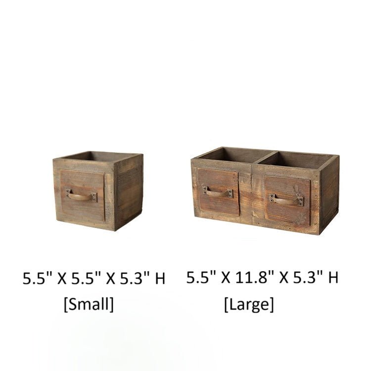 RusticReach farmhouse wooden box for succulents or flowers, featuring a rustic finish and sturdy construction for garden or home decor.