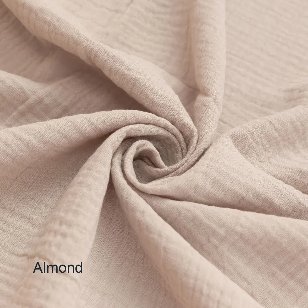 Organic cotton double gauze duvet cover for Snuggle Me infant lounger by Wendy Anne, featuring a soft, cozy almond color.