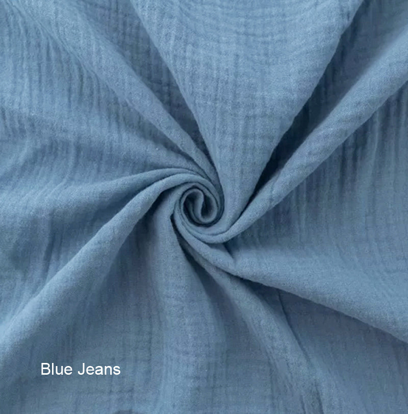 Organic cotton double gauze duvet cover for Snuggle Me infant lounger by Wendy Anne, featuring a soft, breathable fabric in a denim pattern.