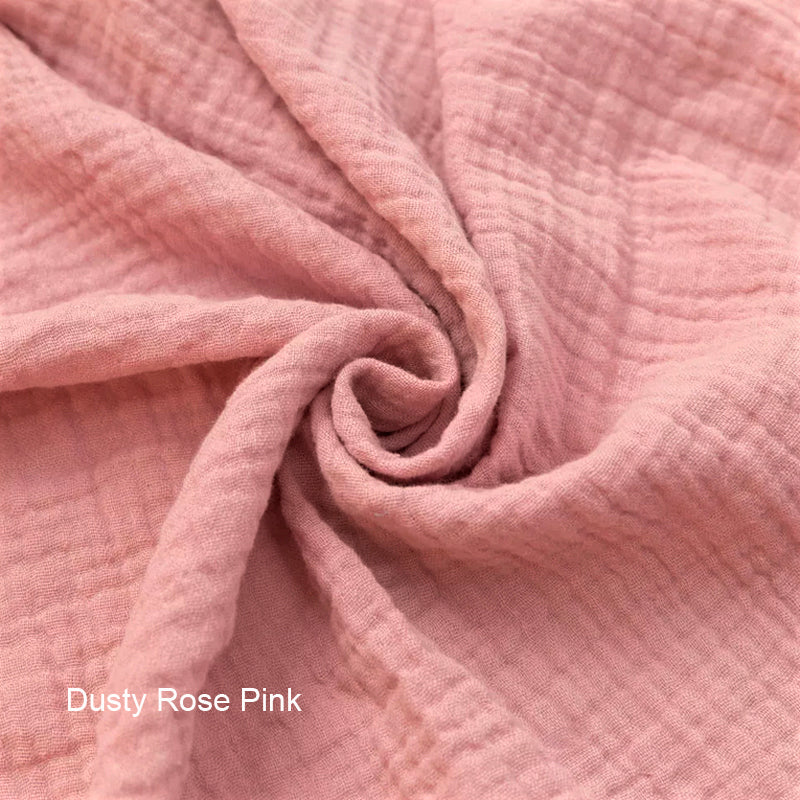 Organic cotton double gauze duvet cover for Snuggle Me infant lounger by Wendy Anne, dusty rose pink color and soft fabric.