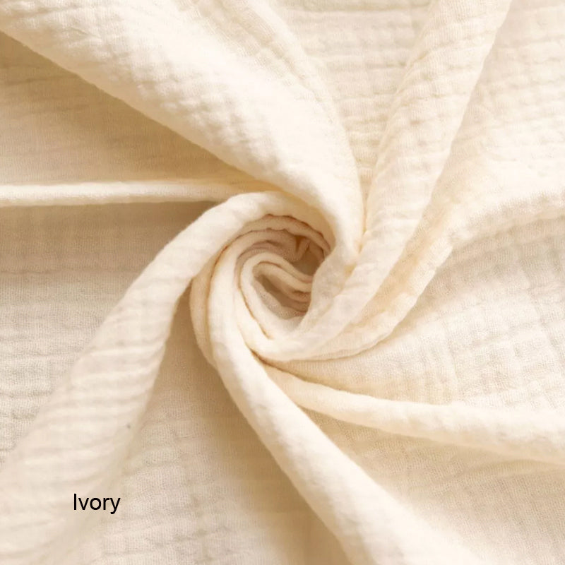 Organic cotton double gauze duvet cover for Snuggle Me infant lounger by Wendy Anne, shown in ivory color.