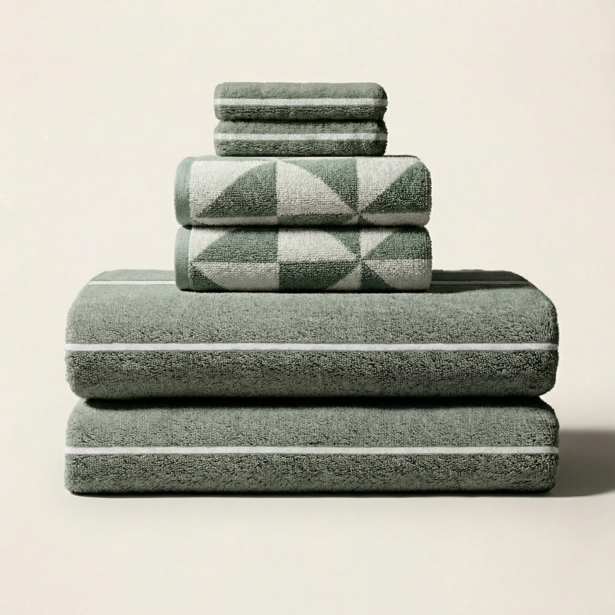 Set of Umbra Australian cotton bath towels in neutral colors, soft and plush, ideal for home bathroom use by Italic.