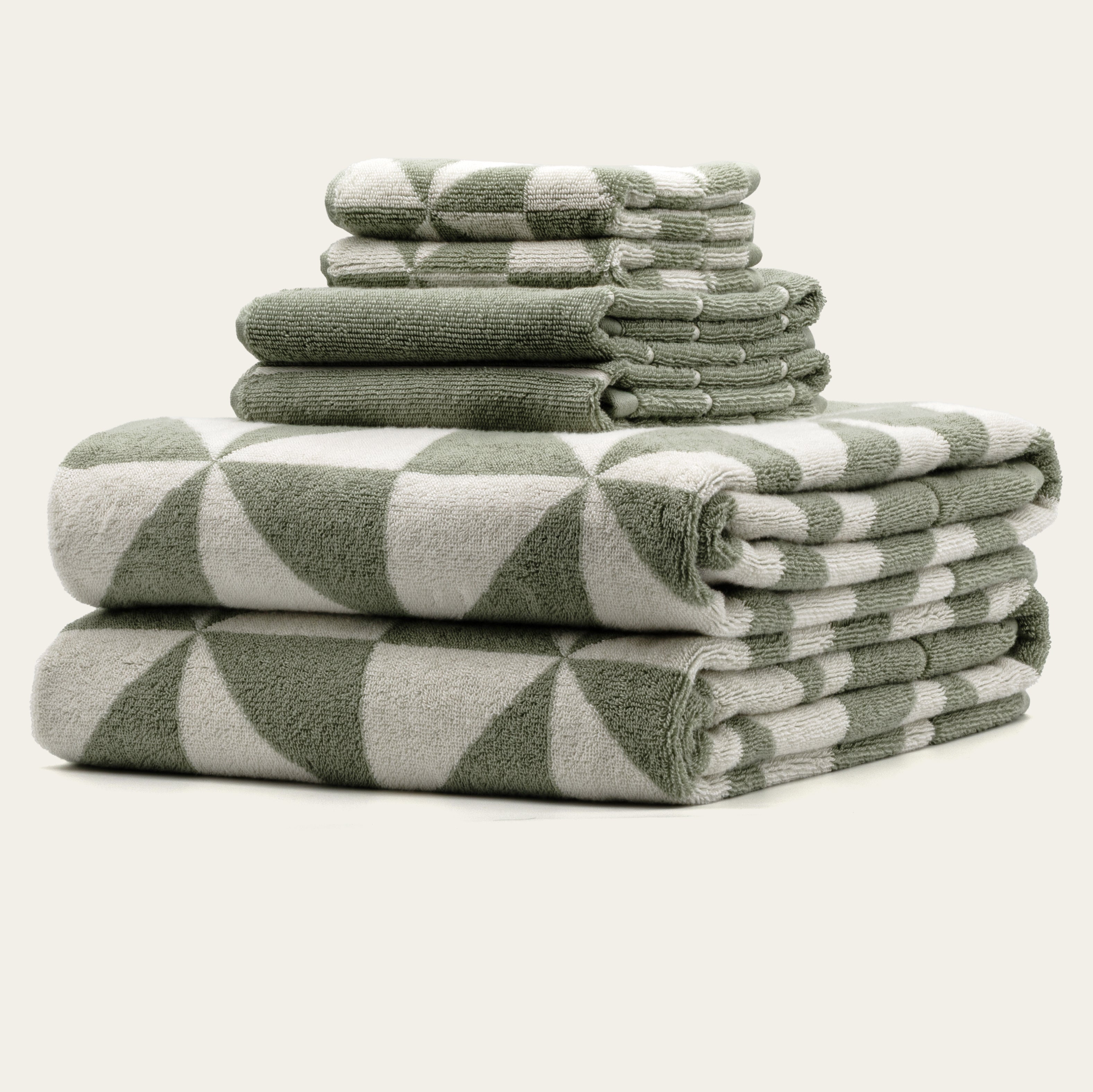 Set of Umbra Australian Cotton Bath Towels by Italic, plush and soft, with a luxurious white textured design for home bathroom use.