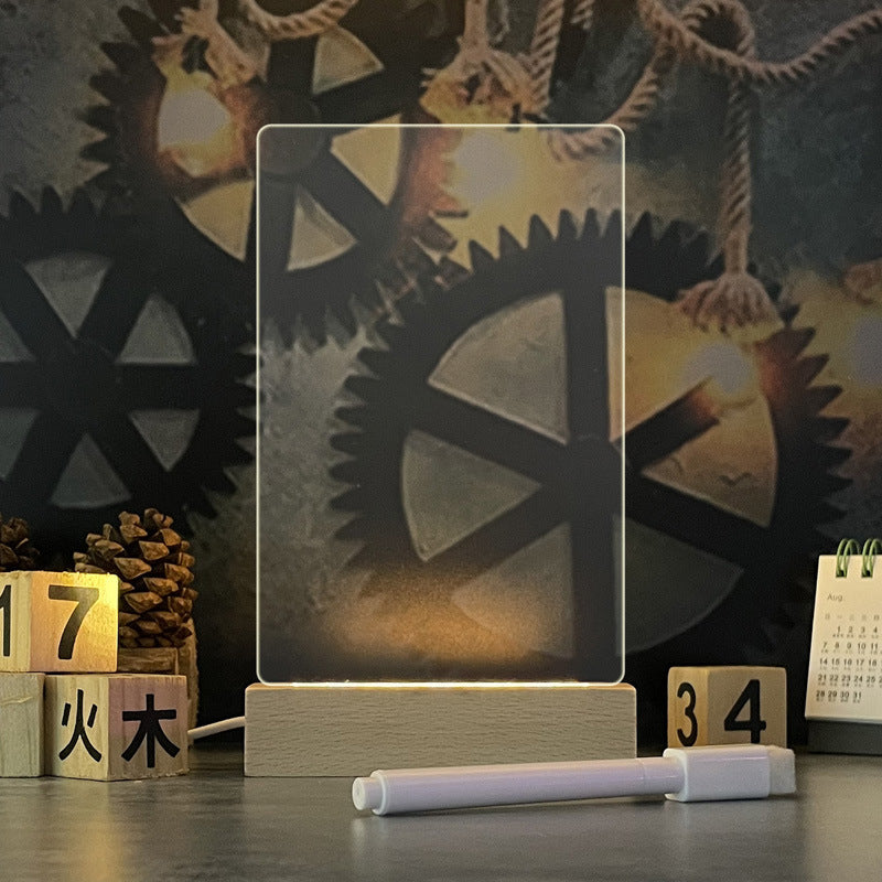 Perfecsy Creative LED Night Light and Message Board with pen, ideal for children, girlfriends, and holiday decoration.