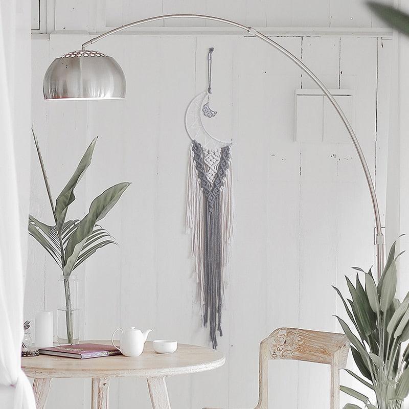 Stevvex leaf wall hanging dream catcher for aesthetic room decor, with LED lights, perfect for teen or kid dorm room decoration.