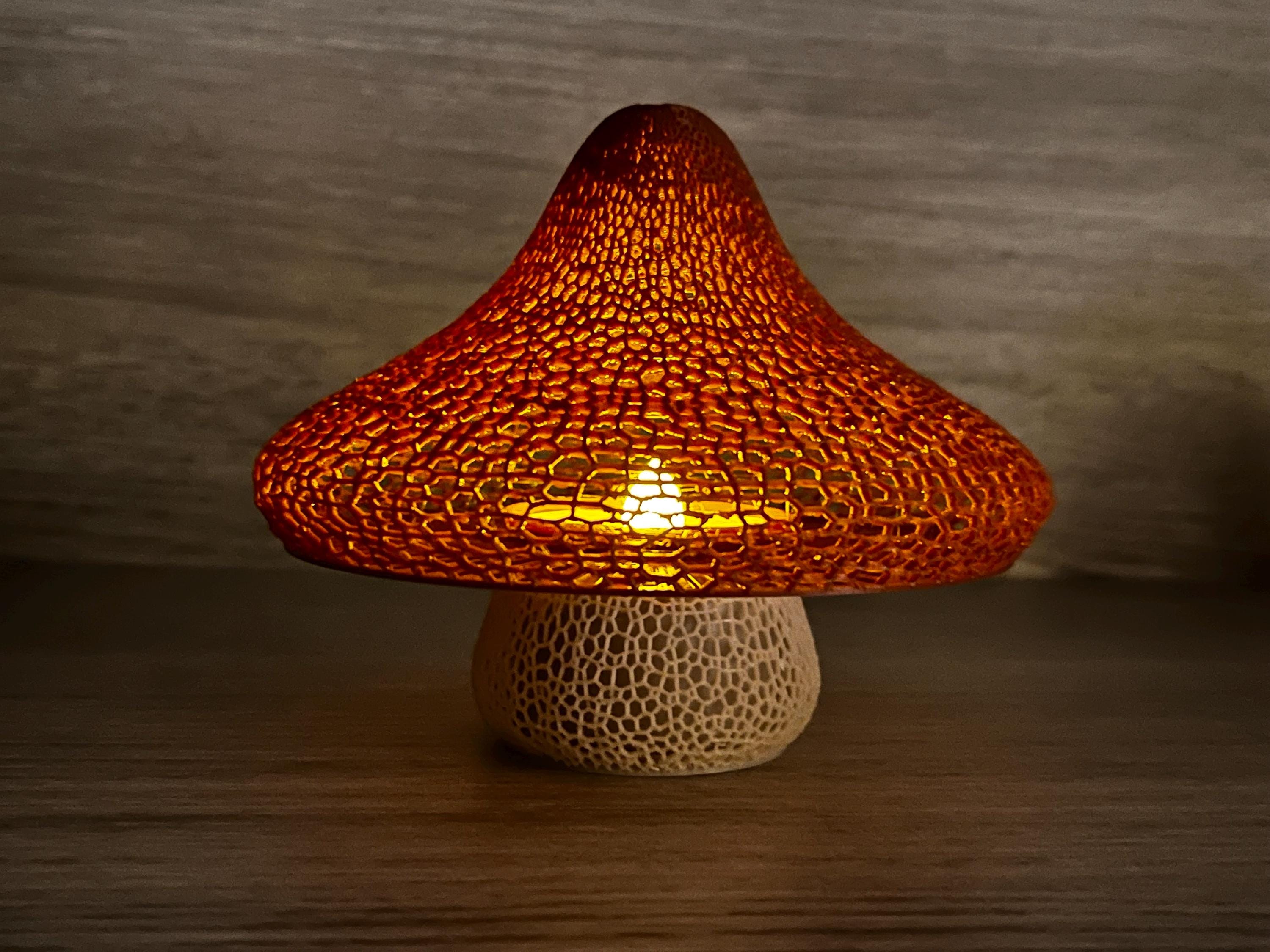 3D Concepts Mushroom Lattice Solar Tea Light with decorative mushroom-shaped lattice design and solar-powered outdoor lighting
