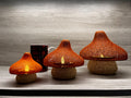 3D Concepts Mushroom Lattice Solar Tea Light illuminating with a decorative mushroom-shaped design and solar-powered light.