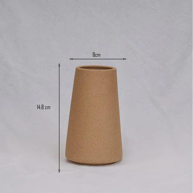 Simple ceramic vase with a smooth finish, designed by My Store, perfect for displaying flowers or as a decorative piece.