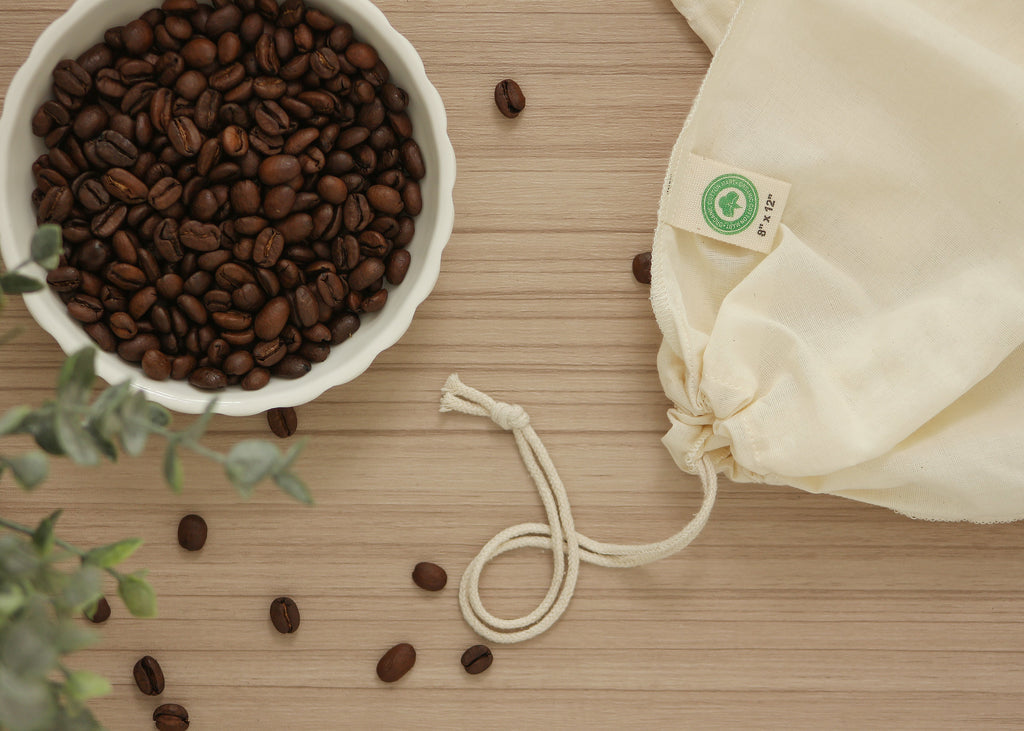 Organic Cotton Mart nut milk bags as reusable cheesecloth and strainers for nut milk and plant-based beverage preparation.