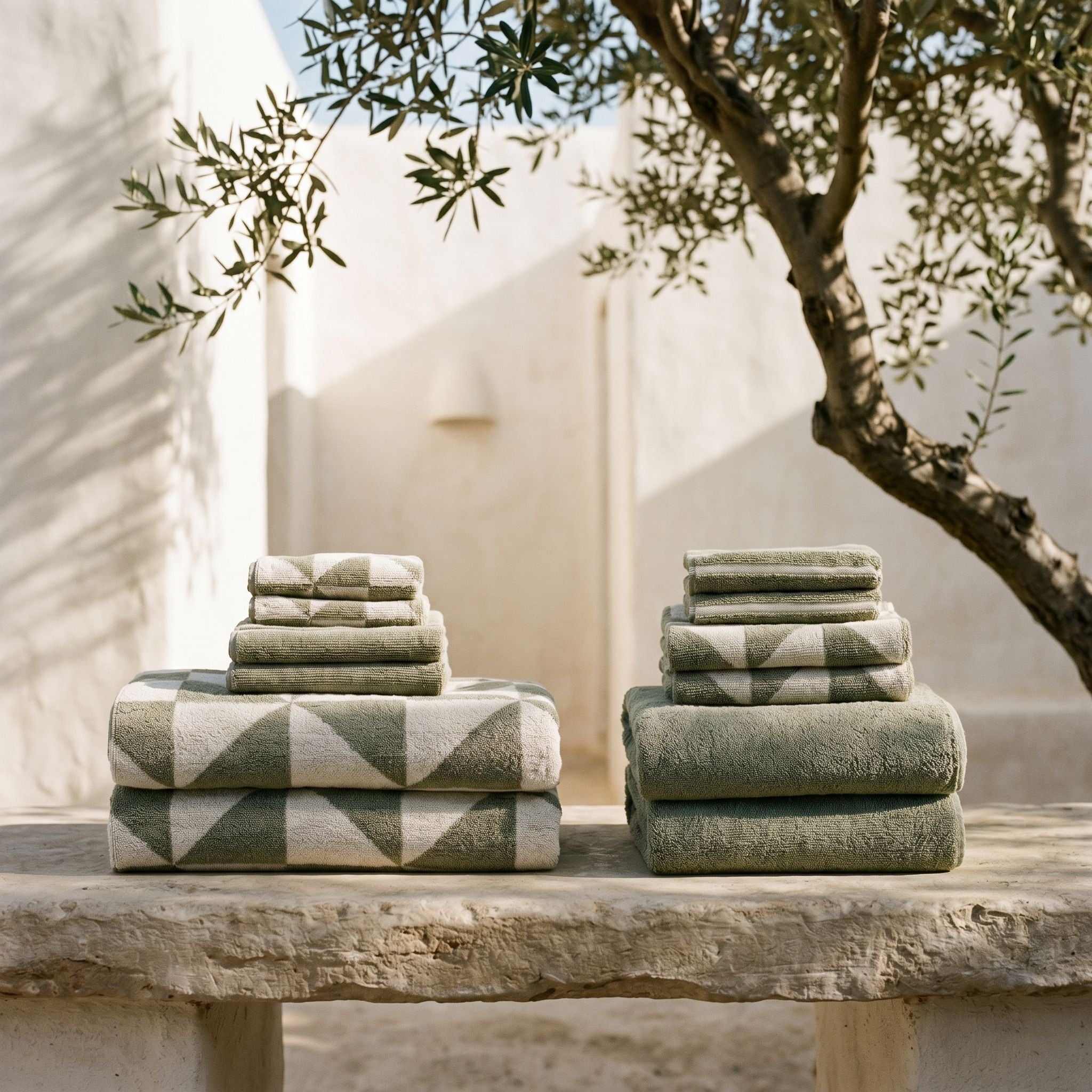 White Umbra Australian cotton bath towel from Italic, soft and plush, draped on a bathroom hook with textured fabric visible.